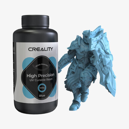 Creality 8K High Precision UV Curable Resin 1Kg Blue Bottle with Printed Model