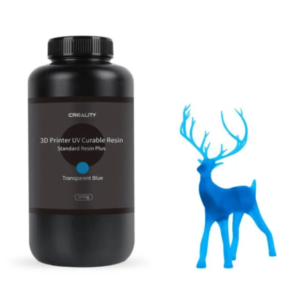 Bottle of Creality LCD Resin 1Kg Blue Transparent