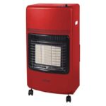 Goldair GGH-R4R Red Portable Gas Heater with castor wheels