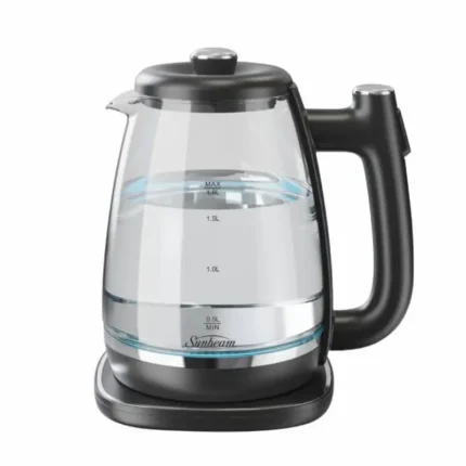 Sunbeam Deluxe Glass Kettle – SDGK-3000, 1.8L, Stainless Steel Finish