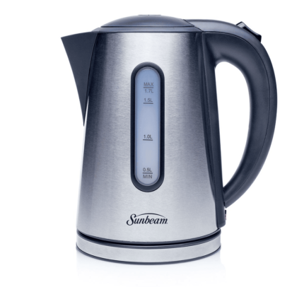 Sunbeam Cordless Kettle – SDK-011A, 1.7L, Matt Stainless Steel, 2400W