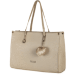Supanova Pompon Ladies Laptop Bag in Taupe