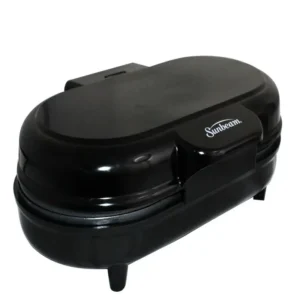 Sunbeam Double Waffle Maker SWM-510 Black with Non-Stick Plates and Ready Light