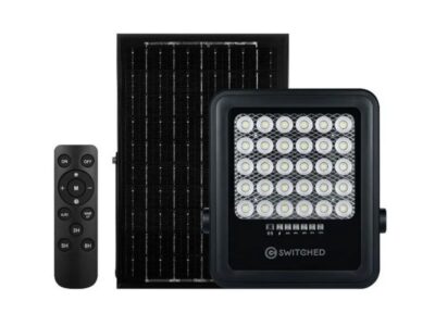Switched Urban Pro Series 100W Solar Floodlight with Remote SWD-10037-100-BK