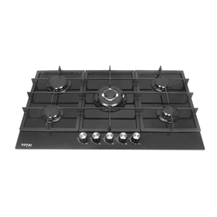 Totai 5 Burner Gas Hob - Gas On Glass