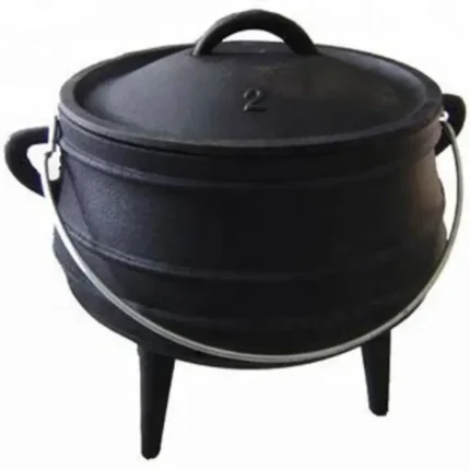 Totai No. 2 Cast Iron Potjie With Lid – 6L Traditional 3-Legged Pot