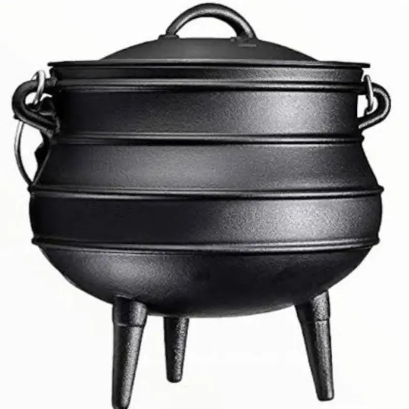 Totai No. 25 Cast Iron Potjie With Lid for Outdoor Cooking