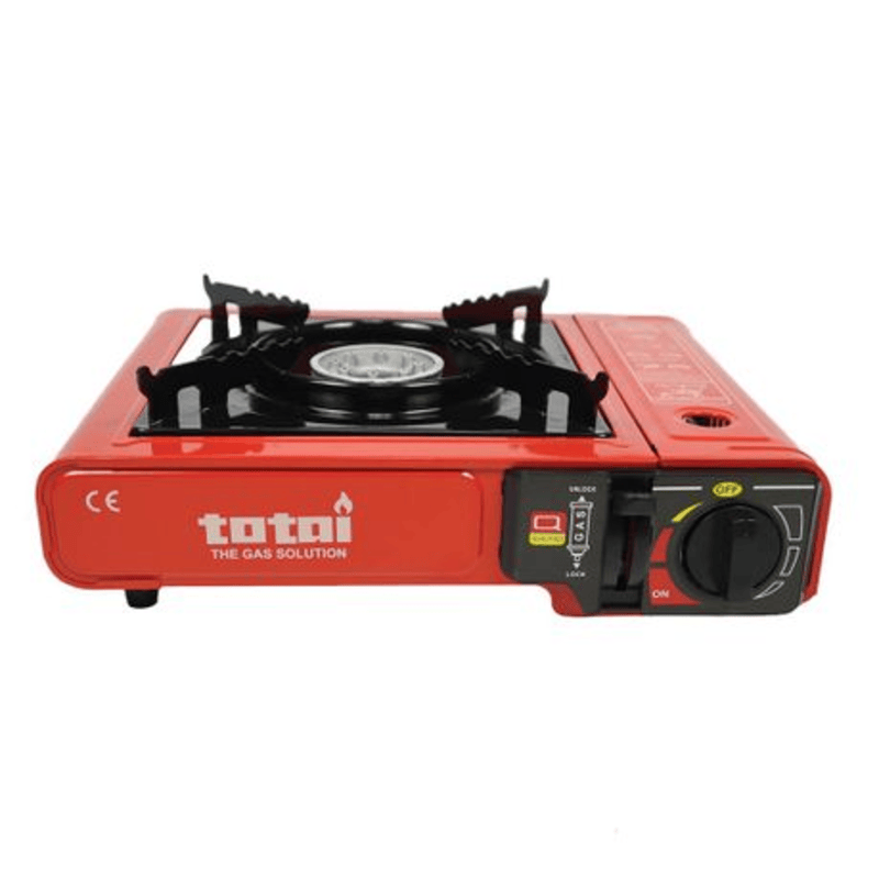 Totai Portable Cartridge Gas Stove Red with Auto Ignition and Carry Bag