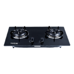 Total 60cm 2 Burner Gas on Glass Hob Black with Flame Failure Safety