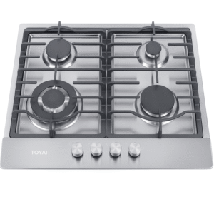 Totai 4 Burner Gas Hob in black enamel finish