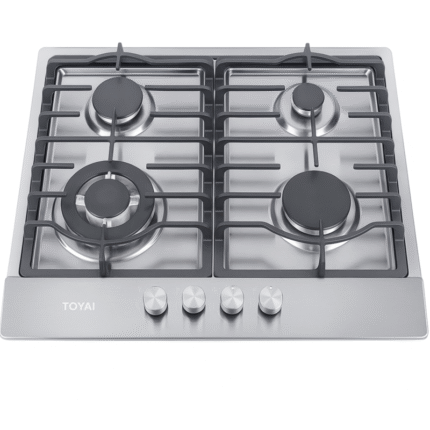 Totai 4 Burner Gas Hob in black enamel finish