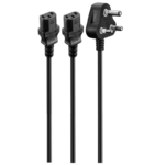 Volkano VK-8142-BK Presto Series Double 3-Pin IEC Power Cable – 1.8m