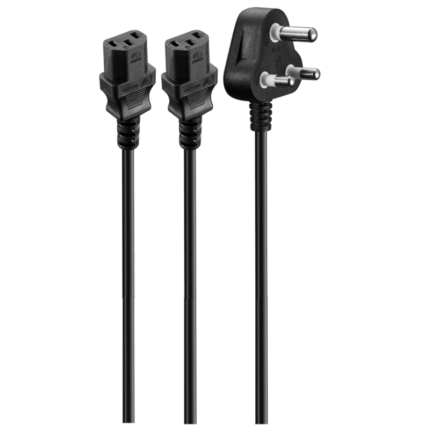 Volkano VK-8142-BK Presto Series Double 3-Pin IEC Power Cable – 1.8m