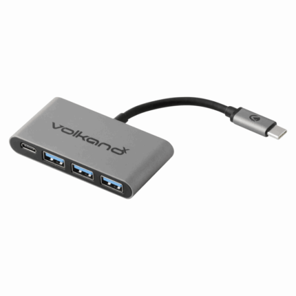 Volkano X Core USB Type-C Hub with 3x USB 3.0 Ports and Power Socket – Charcoal