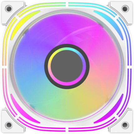 DarkFlash INF24 Pro ARGB Fan – White 120mm PWM with Infinity Mirror Lighting