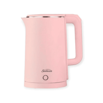 Sunbeam 1.8L Cool Touch Kettle in light pink with cordless base and safety features
