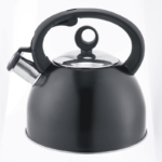 Goldair 2.5L Whistling Kettle – Black Stainless Steel