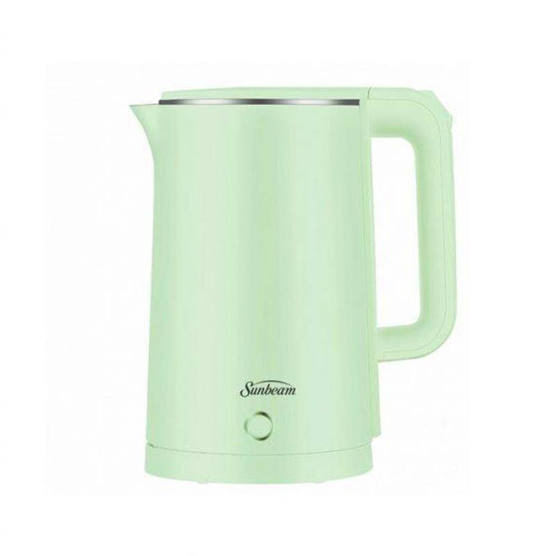 Sunbeam 1.8L Cool Touch Kettle in green with cordless base and safety features