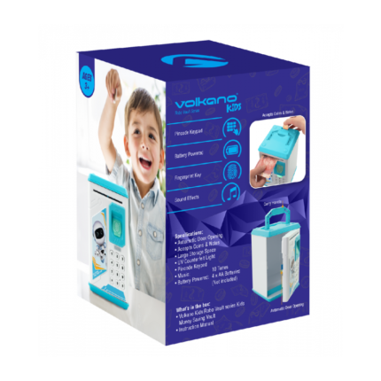 Volkano Kids Robo Vault Series Money Saving Vault – Blue with PIN Code and Sound Effects