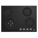 Defy 70cm Gemini Gas Glass Hob – 4 Burners with Wok Burner