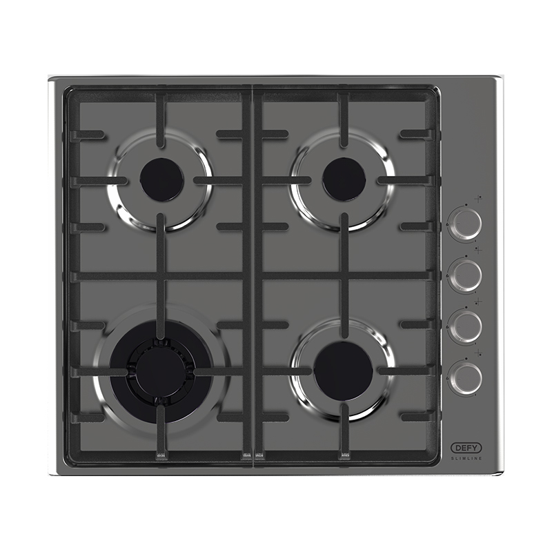 Defy 60cm Slimline Gas Hob with Wok Burner – Stainless Steel