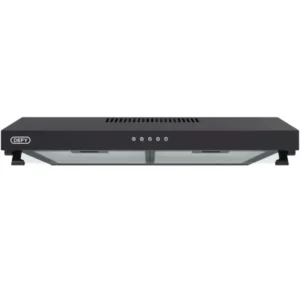 Defy 60cm Black Cooker Hood – 3-Speed Fan, LED Light