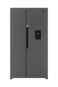 Defy 555L Side-by-Side Fridge Freezer – Satin Metallic DFF547