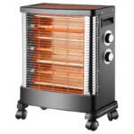 Goldair 4-bar electric quartz heater with wheels and adjustable power – Model GQH-1980
