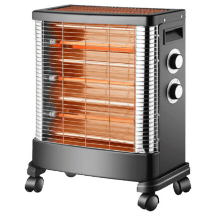 Goldair 4-bar electric quartz heater with wheels and adjustable power – Model GQH-1980