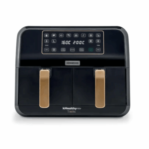 Kenwood Dual Air Fryer 8L – BkCopper Twin Basket Air Fryer with Sync Cook.