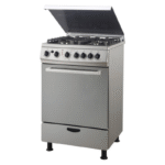 Sunbeam 5 burner gas stove with stainless steel finish and electric oven