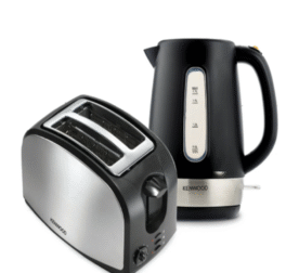 Breakfast Set – Kettle and 2-Slice Toaster Combo, Black