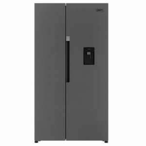 Defy 555L Side-by-Side Fridge Freezer – Satin Metallic DFF547