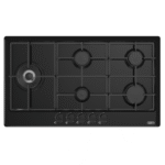 Defy 90cm Gas Hob Wok Burner – Black Stainless Steel