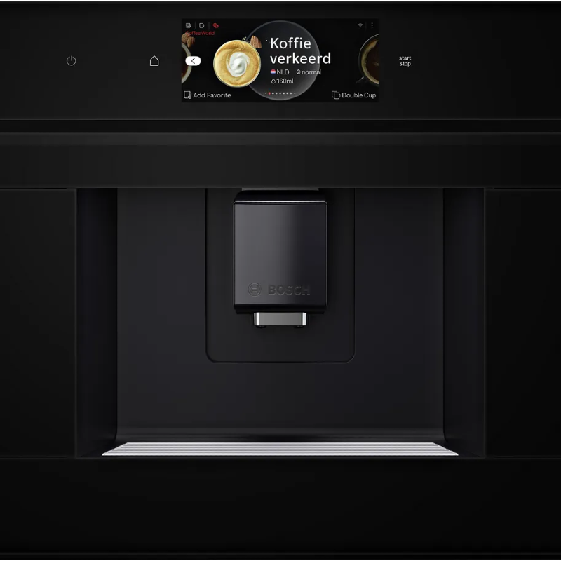 Bosch Serie 8 built-in coffee machine in black with Home Connect and AromaSelect