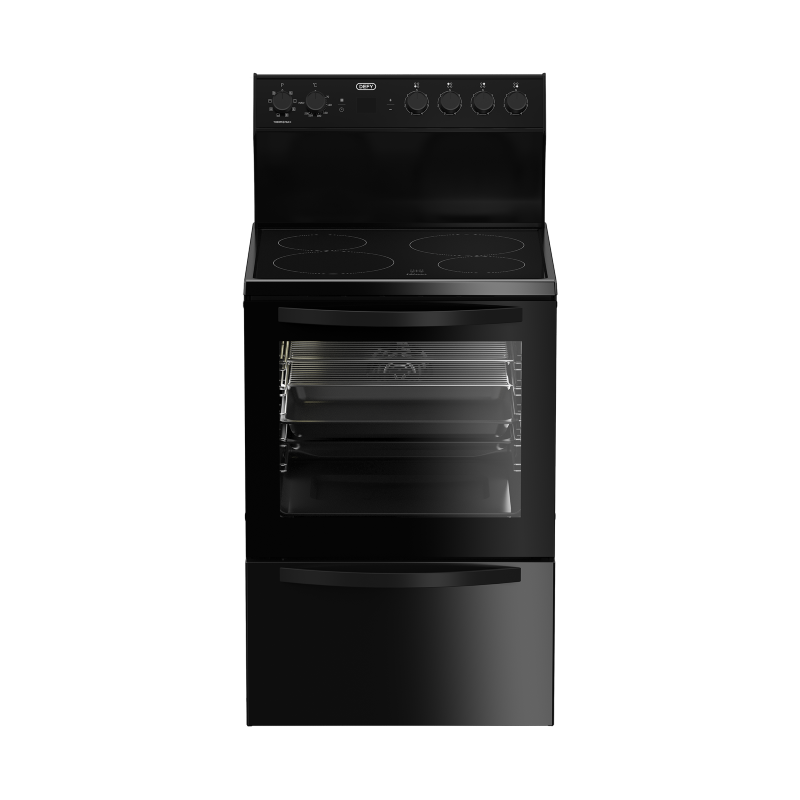 Defy DSS617 Vitroceramic Electric Stove with Thermofan in Black