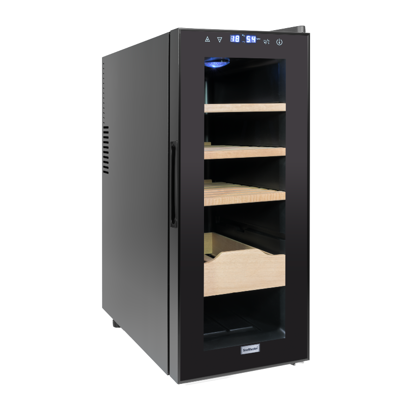 SnoMaster 35L Counter-Top Thermo Cooled Cigar Humidor – Silver (Z150163)