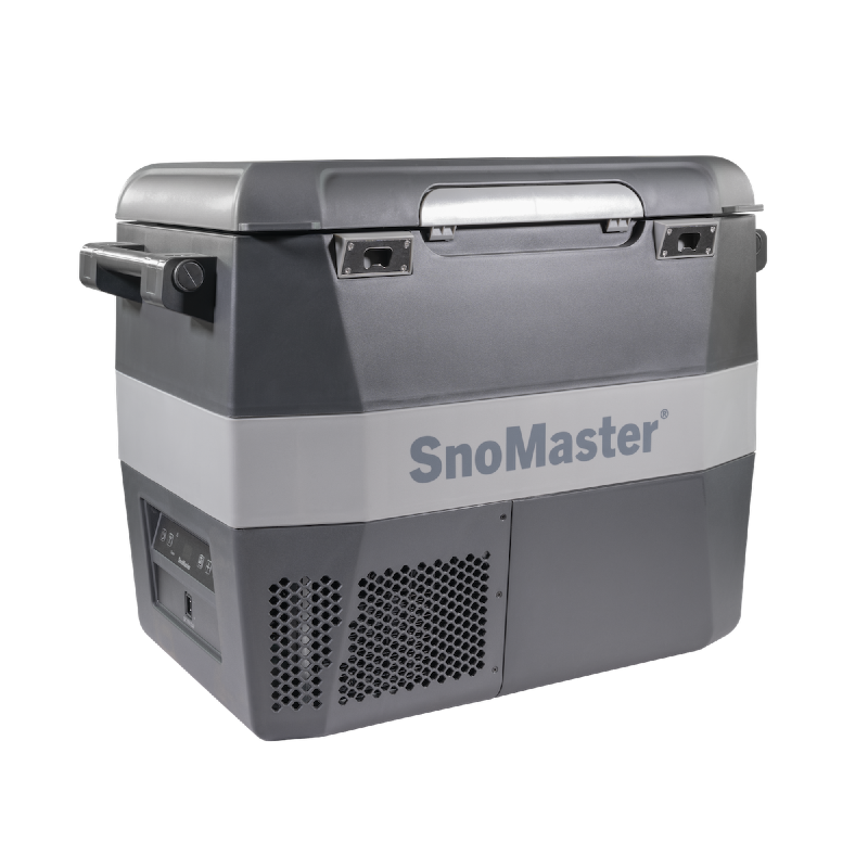 SnoMaster 54L Plastic Portable Fridge/Freezer DC with 220V Power Adapter – Grey (SMLS-57)