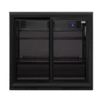 : SnoMaster 200L Under-Counter Sliding Door Beverage Cooler – Black (SMBC-200SL)