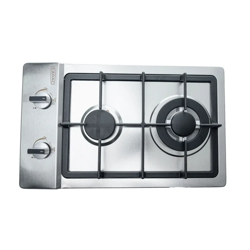 Cadac 2 Burner Gas Hob 99600-22-01-ZA with stainless steel finish