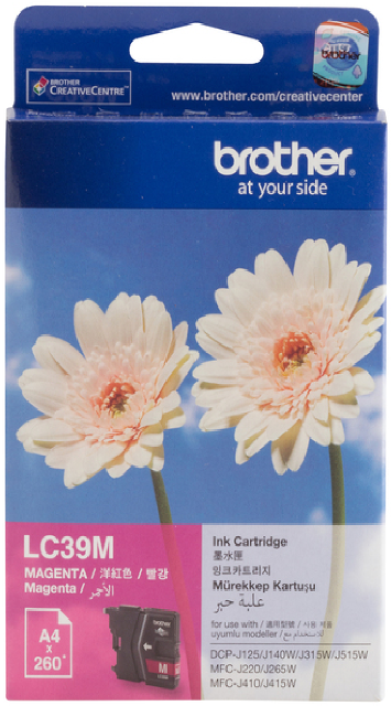 Brother DCPJ125 and MFCJ220 Magenta Cartridge C39M