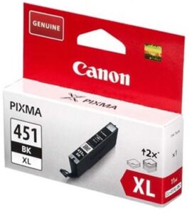 Canon CLI-451 High Yield Black Ink Cartridge Retail Box