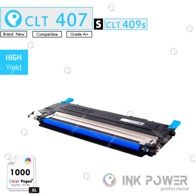 InkPower Generic Samsung CLT-K407S Cyan Toner Cartridge