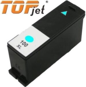 TopJet Cyan Replacement Ink Cartridge for Lexmark 100XL – High Yield