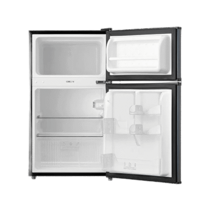 Midea 87L Double Door Bar Fridge - Silver - Lock (HD-113FN)
