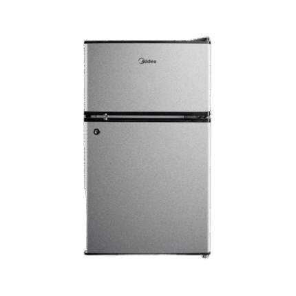 Midea 87L Double Door Bar Fridge - Silver - Lock (HD-113FN)