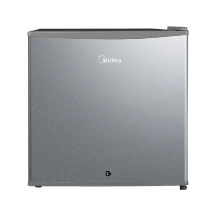 Midea 43L Single Door Bar Fridge - Silver - Lock