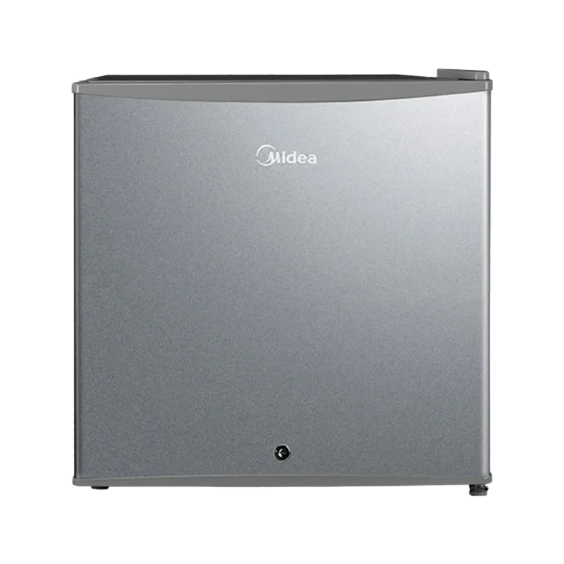 Midea 43L Single Door Bar Fridge - Silver - Lock