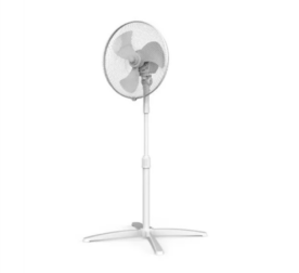 Midea FS40‑21M white 40 cm pedestal fan front view