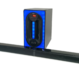 Omega DVD-5216 convertible soundbar and wired subwoofer with LED LightShow effects